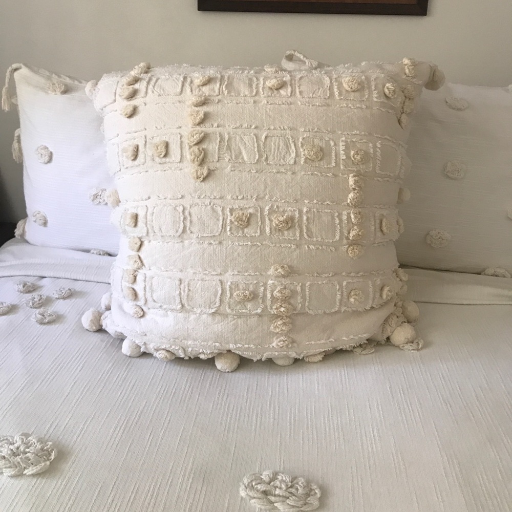 Anthropologie 100% Cotton Queen Duvet + 3 Shams